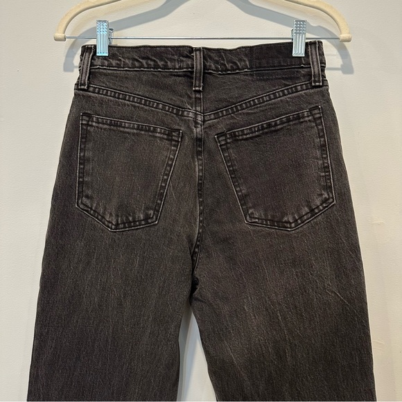 Abercrombie & Fitch Ultra High Rise 90s Straight Black Jean 27/4R - Picture 11 of 13